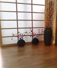 salon stan vrata drvo klizna cvece svetlo lepo