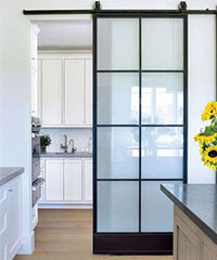 elegantna i lepa i vitka staklena klizna vrata sa metalnim okvirom vrata sa stilom