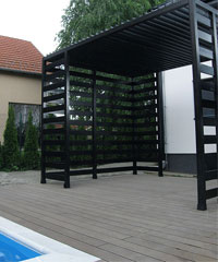 pergola za svako dvoriste ili letnjikovac kako je uobi;ajeno da se zove u Srbiji je resetkasta terasica na koju mogu da se zasade biljke